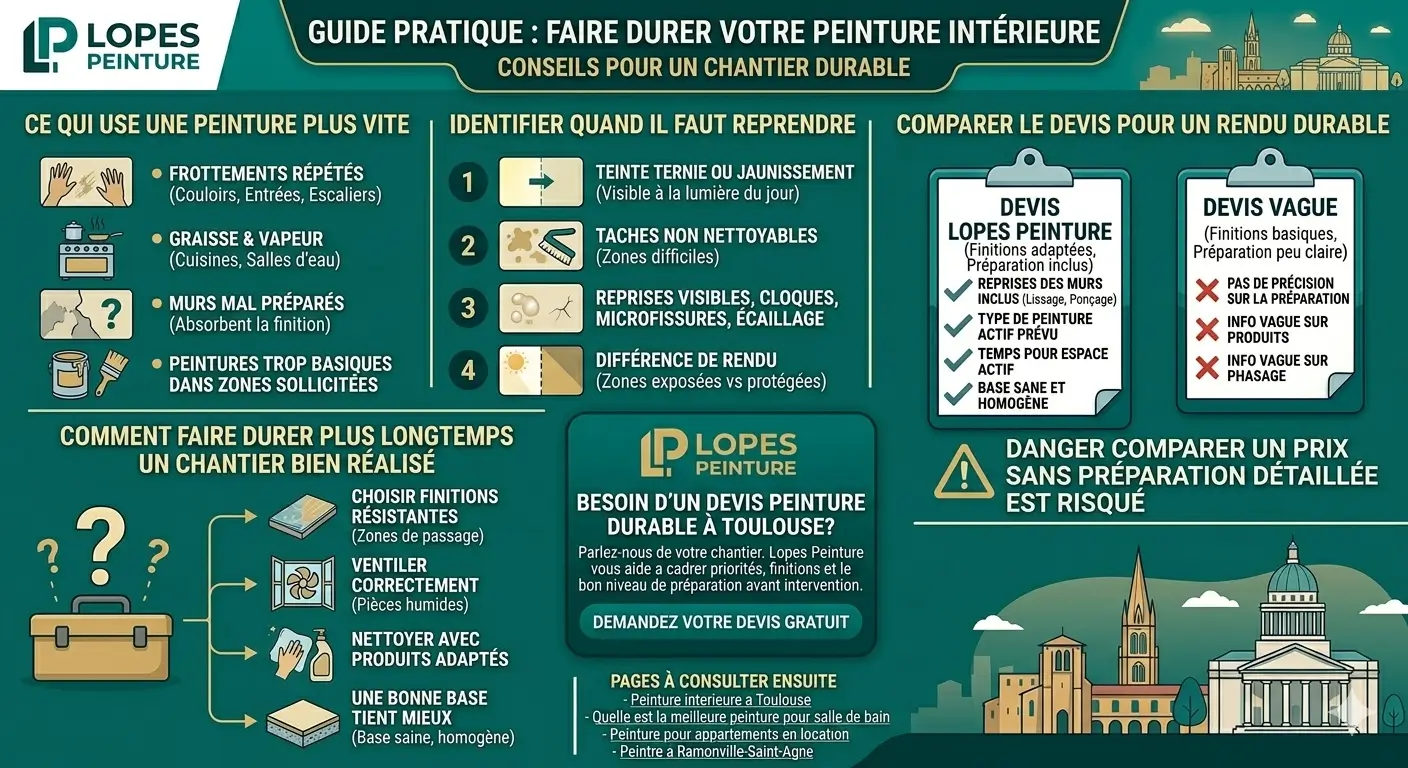 Combien de temps dure une peinture interieure ?
