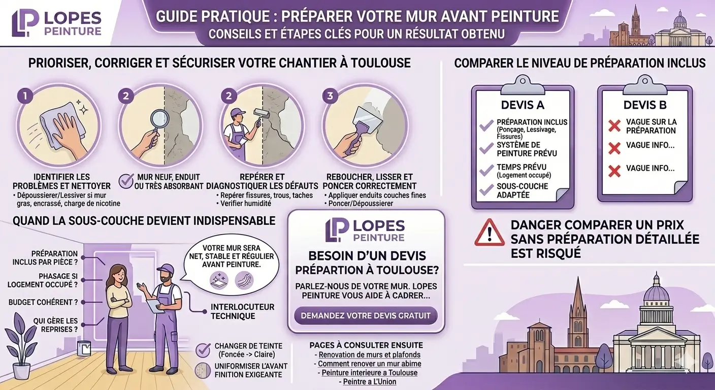 Comment preparer un mur avant peinture ?