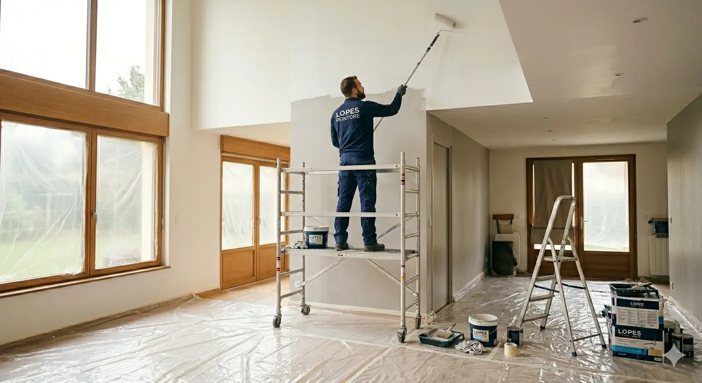 Prix ​​pour peindre un plafond de 50 m² : Guide des coûts complet