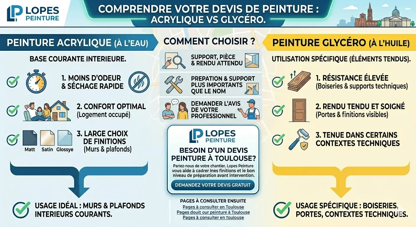 Peinture acrylique vs glyce ro : quelles differences ?